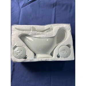 Vintage Ceramic Gravy Boat with Salt & Pepper Shaker Original Packaging unbrande